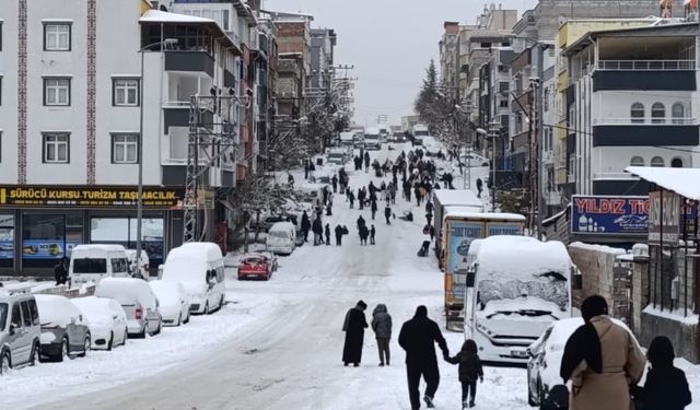 Gaziantep'te çocukların kar keyfi: Tepsi, poşet, leğen ve tahta ile kayak yaptılar