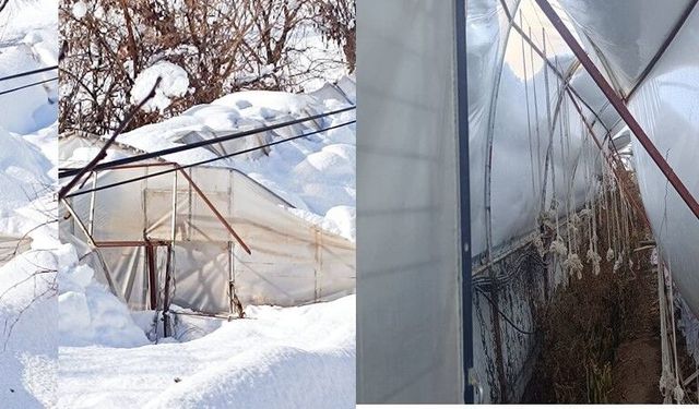 Hakkari'de kar seraları çökertti