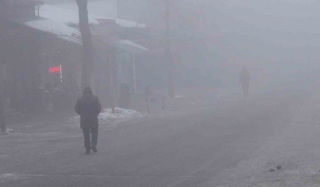 Kars'ta göz gözü görmüyor: Kent siste kayboldu