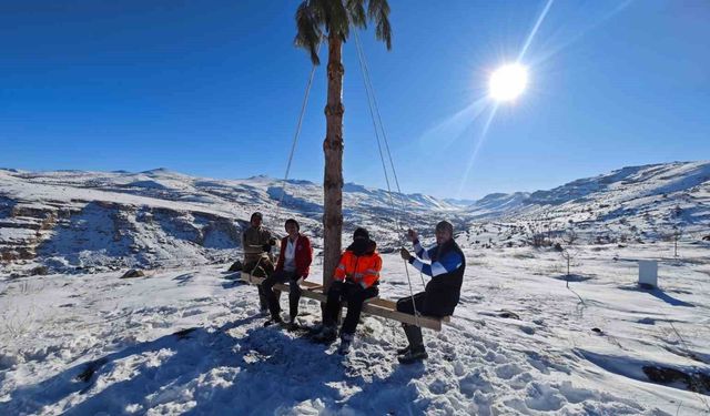 Malatya'da bin 600 rakımda dondurucu soğuklara aldırış etmediler