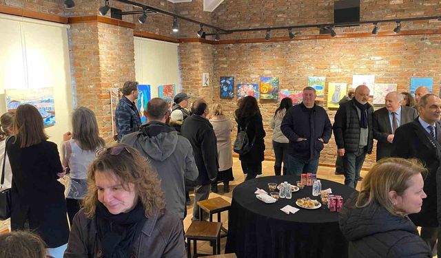 Otizmli ressam Alp Eren Candan'ın resim sergisi