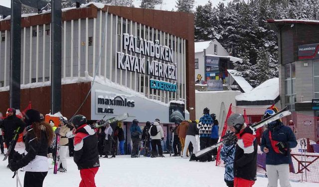Palandöken'de sömestir tatili yoğunluğu