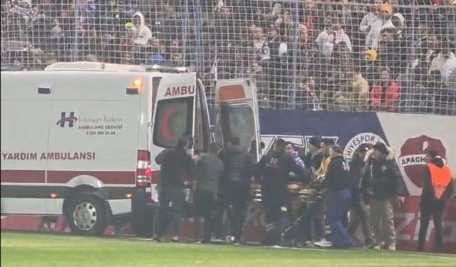 Türkiye Kupası maçı öncesi bir taraftar tribünden düştü