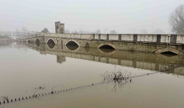 Edirne'de nehir taşkınları sürüyor