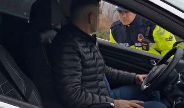 Tokat'ta kemer takmayan sürücüye kibar uyarı