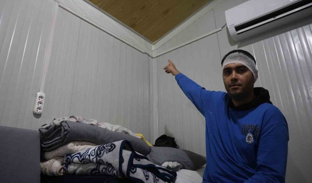 Bayram günü konteyneri delip geçen yorgun merminin kafasına isabet etmesiyle kabusu yaşadı