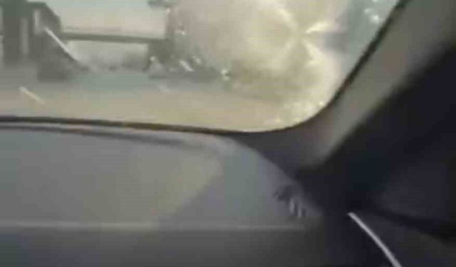 Bursa'da yol verme kavgası kamerada... Camı kırdı, 180 bin lira ceza yedi