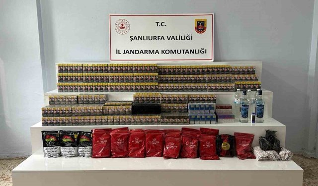 Şanlıurfa'da kaçak tütün ve alkol operasyonu
