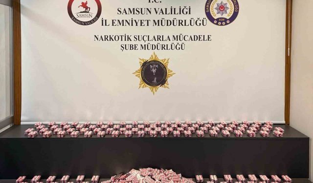Samsun'da 15 bin 750 adet uyuşturucu hap ele geçirildi