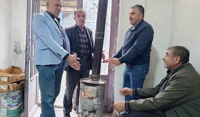Batman'da mayıs ortasında soba kurdular