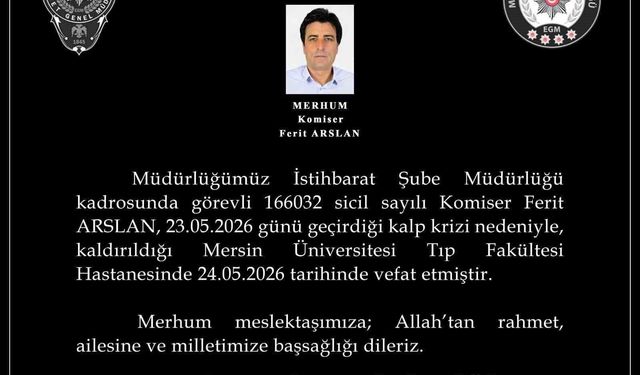 Kalp krizine yenilen komiserin naaşı memleketi Diyarbakır'a gönderildi