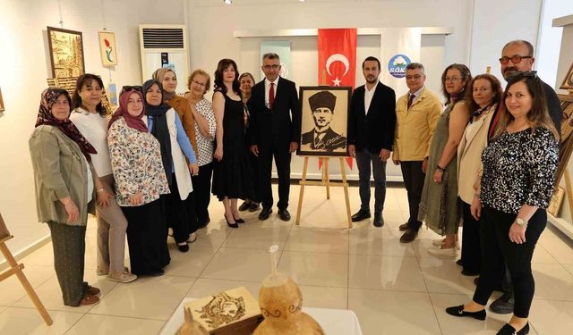 Söke'de ahşap yakma sanatının zarif örnekleri sanatseverlerle buluştu