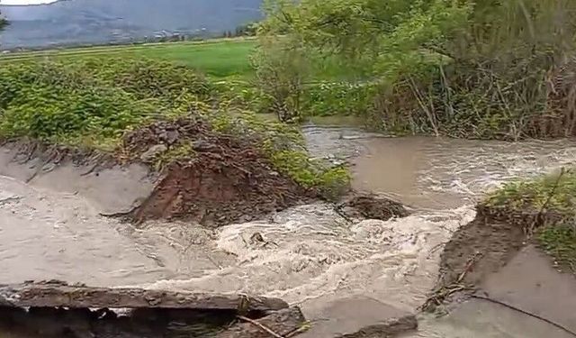 Tokat'ta dereler taştı, tarlalar sular altında kaldı