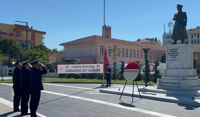 Çanakkale'de Jandarma Teşkilatı'nın 187'nci kuruluş yıl dönümü kutlandı