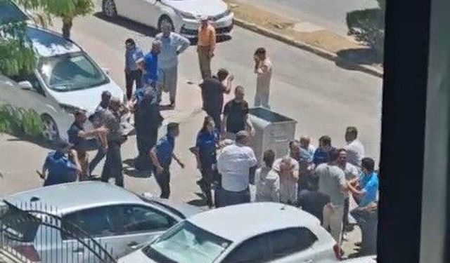 Adliye önünde yumruklu kavga