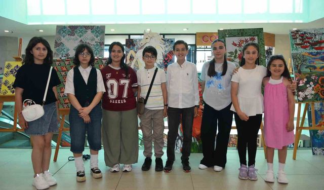 Ordu'da üstün yetenekli çocuklardan 100 eserle sanat şöleni