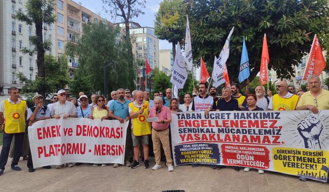 Mersin'den, Ankara’da açlık grevindeki öğretmenlere destek