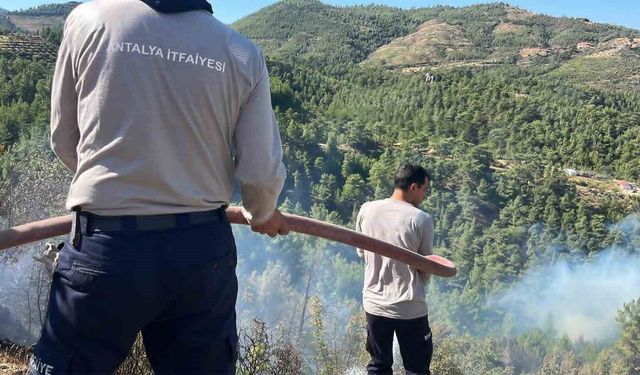 Alanya'da orman yangını sebebiyle 45 ev tedbir amaçlı tahliye edildi