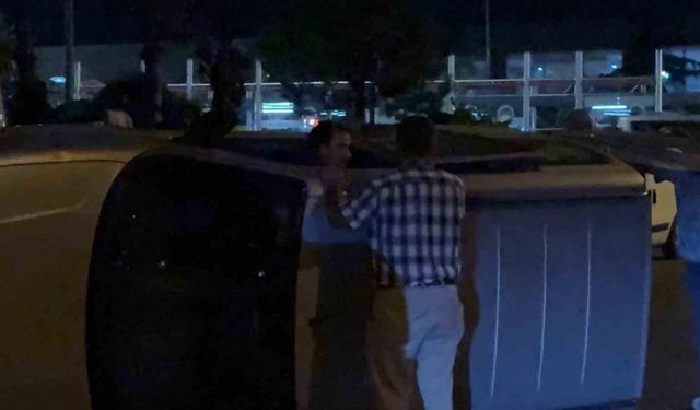 Kaza yaptığı aracıyla gitmek istedi, ekiplere zor anlar yaşattı
