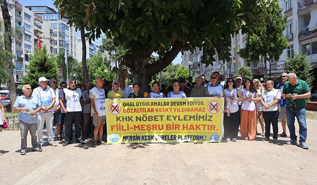 Ankara’da KESK üyelerine yapılan müdahalelere Mersin’den tepki