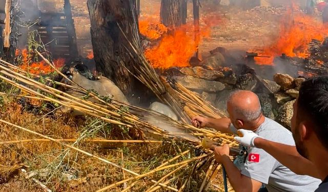 Mersin'de yangına müdahale eden belediye çalışanları ödüllendirildi