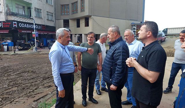 Rize’de sağanak yağışın vurduğu Pazar’da hasar tespit çalışmaları sürüyor