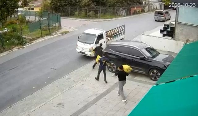 Güpegündüz 200 kiloluk patates hırsızlığı kamerada