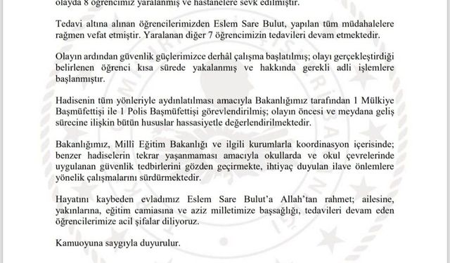 İstanbul'da 1 öğrencinin hayatını kaybettiği olayın şüphelisi yakalandı