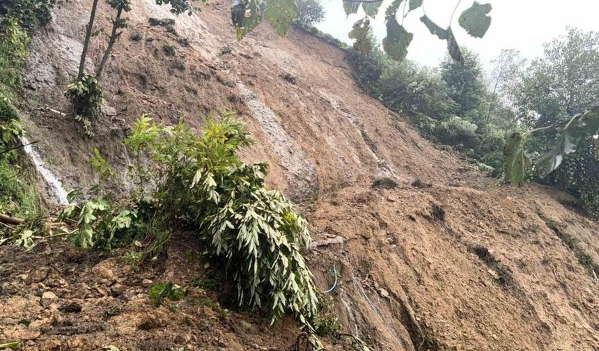 Rize’de şiddetli yağış sonrası heyelanlar meydana geldi