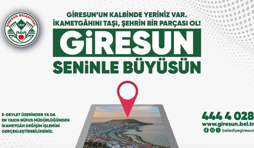 Başkan Köse’den Giresunlulara çağrı: “İkametgahınızı şehir merkezine taşıyın”