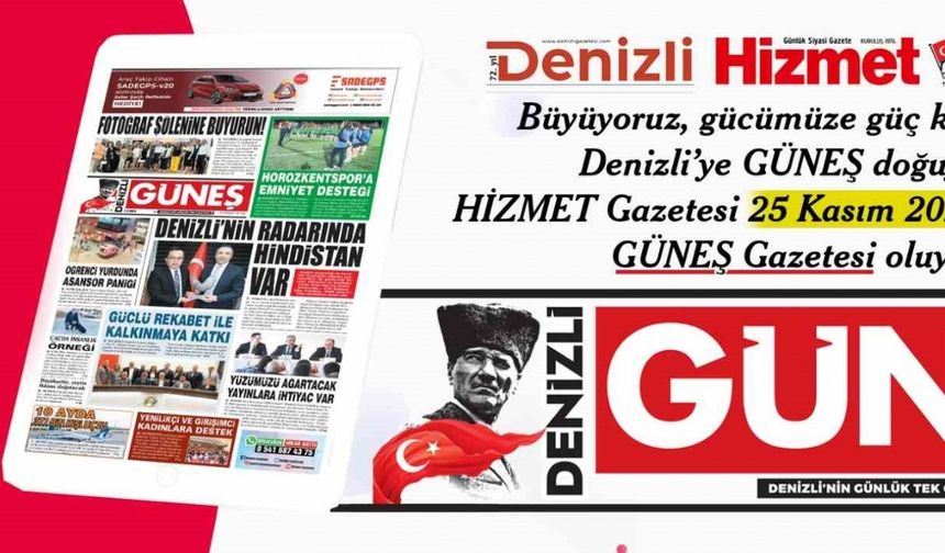 Denizli’ye Güneş doğuyor