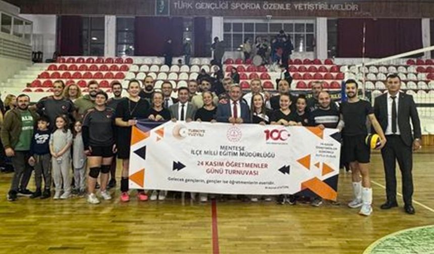 Öğretmenler Günü voleybol turnuvası şampiyonu Menteşe İlçe Milli Eğitim Müdürlüğü oldu