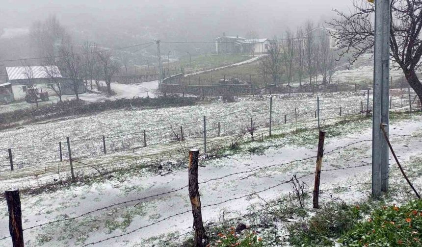 Sakarya’da yüksek kesimlerde kar yağışı başladı