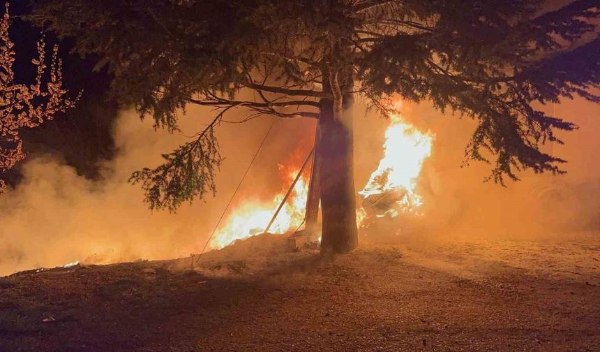 Dinlenme tesisinde korkutan yangın