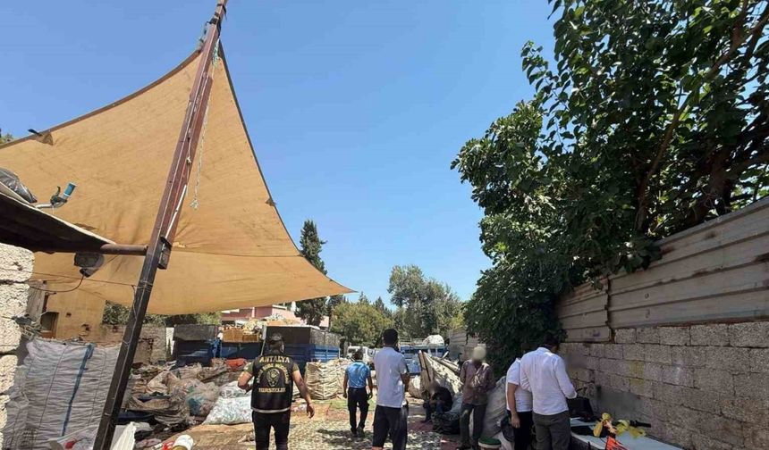 Antalya’da hurda ve ikinci el iş yerlerine eşzamanlı denetim: 8 iş yeri mühürlendi