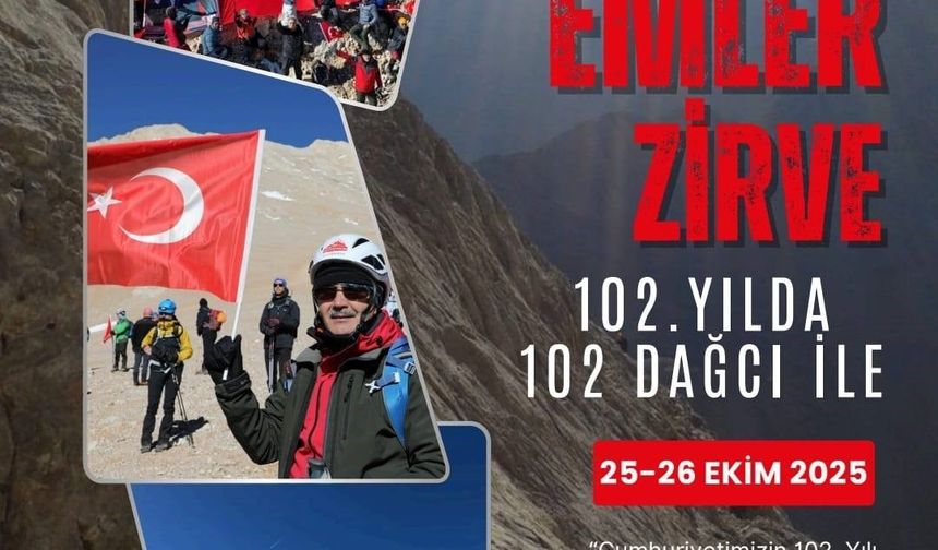 Cumhuriyetin 102. yılında 102 dağcı Emler Zirvesi’ne tırmanacak