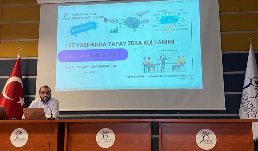 KBÜ’de "Tez Yazımında Yapay Zekâ Kullanımı" semineri düzenlendi