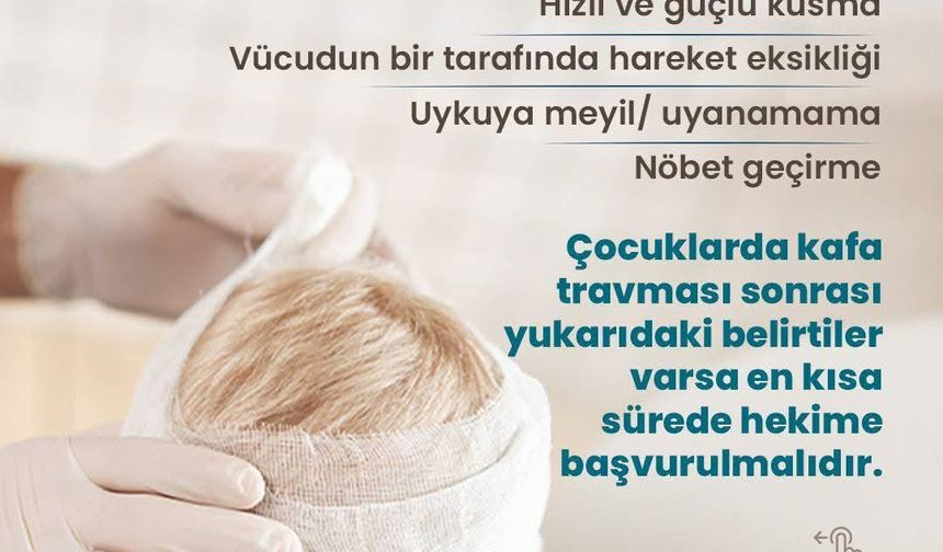 Çocuklarda kafa travmasına dikkat