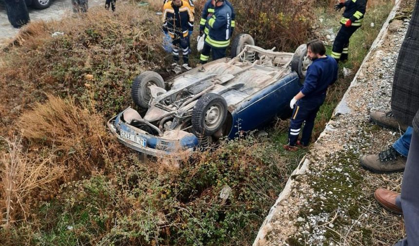 Konya’da otomobil takla attı: 1 ölü