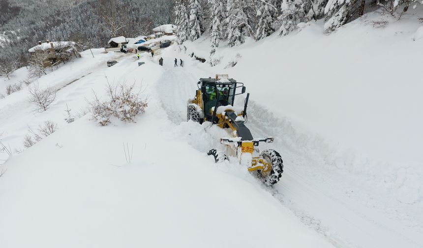 Sinop'ta karla mücadele