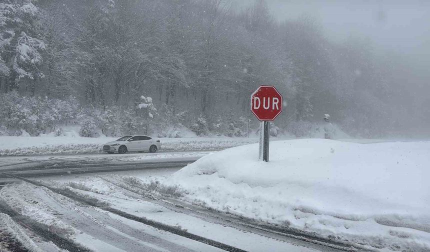 Bolu Dağı'nda kar yağışı yeniden başladı