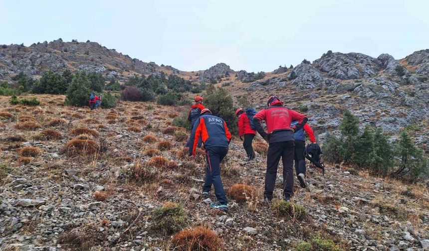 Erzincan’da kayalıklarda mahsur kalan 11 keçi 3 saatlik operasyonla kurtarıldı
