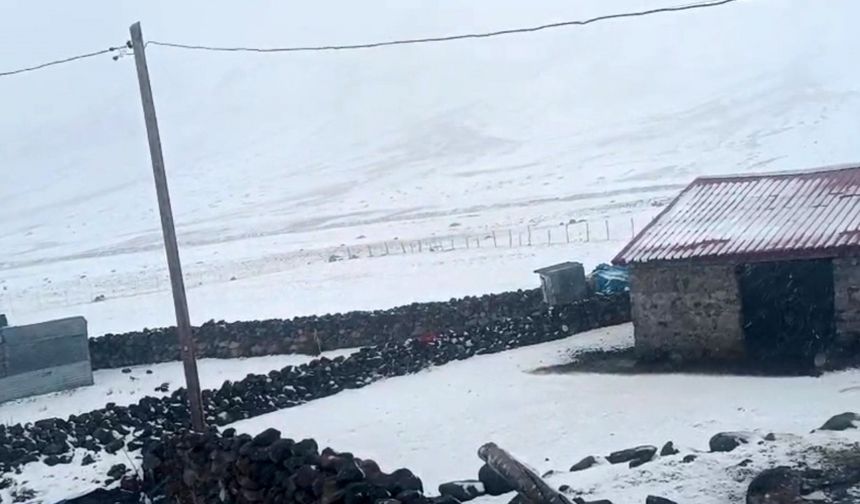 Iğdır’ın yüksek kesimleri beyaza büründü