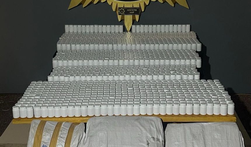 Malatya'da uyuşturucu operasyonu: 75 bin 376 adet sentetik ecza ele geçirildi