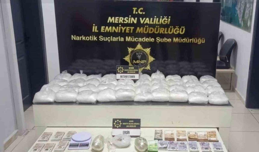 Mersin'de kilolarca uyuşturucu ele geçirilen şüpheliden, 4 milyon TL’lik döviz çıktı