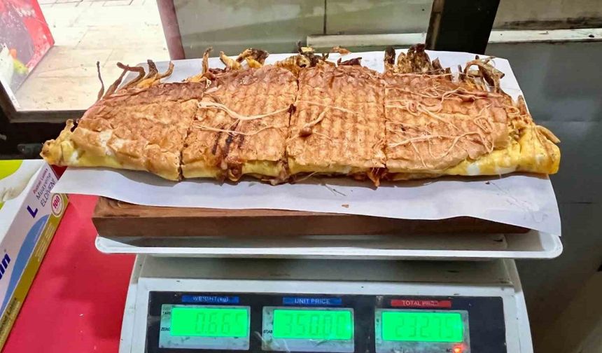 Yarım kiloluk dev tost, 600 liraya satılıyor
