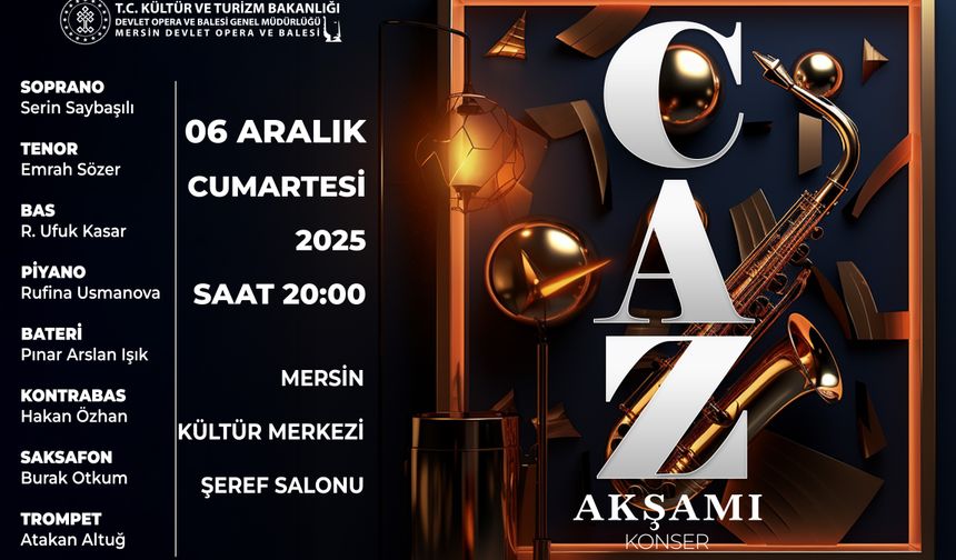 Mersin DOB, “Caz Akşamı” ile sanatseverlerle buluşacak
