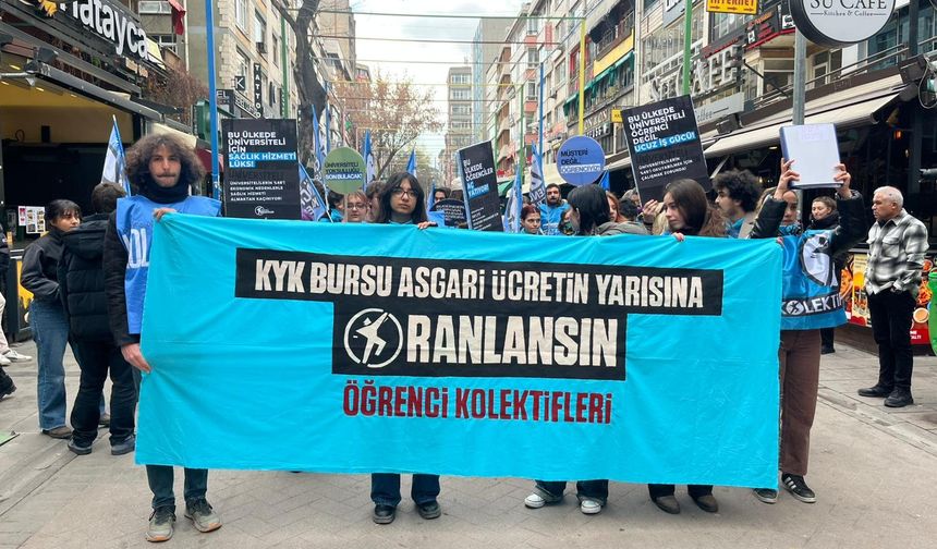 Ankara’da yüzlerce genç burs talebiyle Meclis’e yürüdü