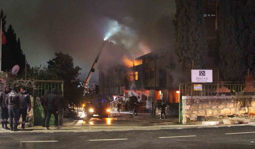 Adana'da fabrika yangını