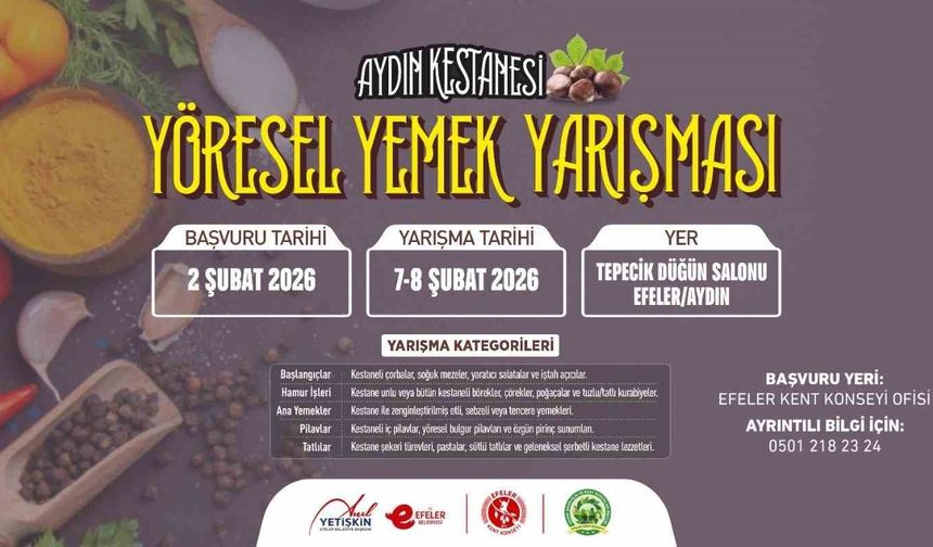 Aydın kestanesi yöresel yemek yarışmasıyla tanıtılacak